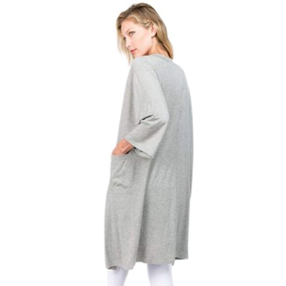 Open Front Jersey Knit Cardigan - Picture 8 of 8